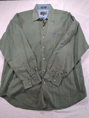 Alexander Julian Colours Green Long Sleeve Button-Down XL
